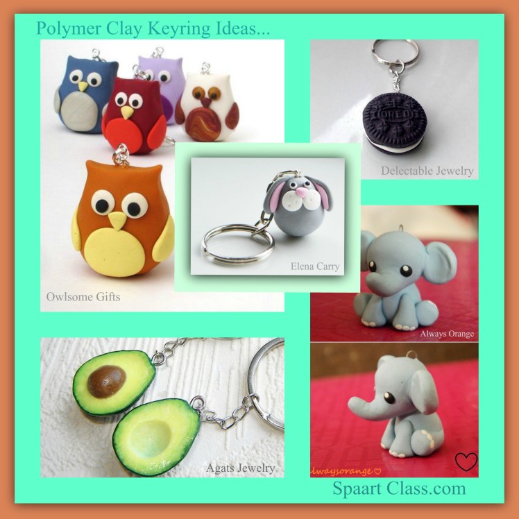 Polymer Clay Keyring Samples for Spaart Class
